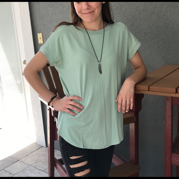 Twisted Open Back short sleeve Blue Top - Picture 3 of 6